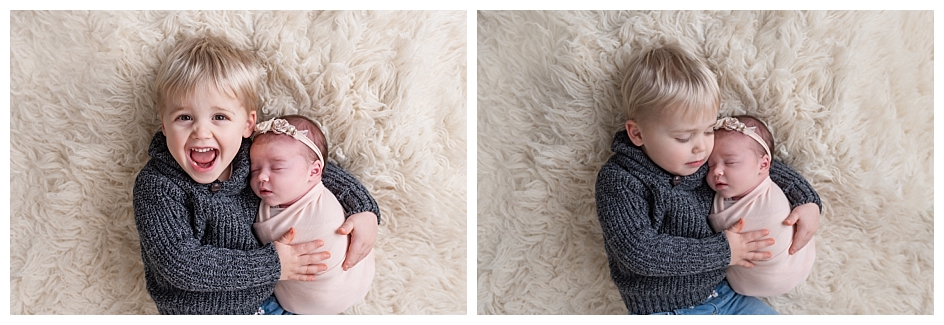 Newborn photography sibling photos - Hanover PA - Rachel Mummert Photography